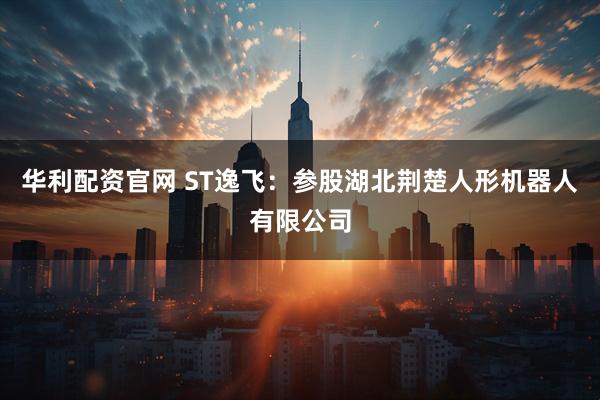 华利配资官网 ST逸飞：参股湖北荆楚人形机器人有限公司